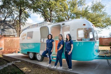 Abilene beauty bus with team